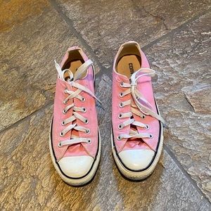 Pink canvas Converse shoes